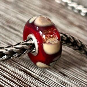 TROLLBEADS Felicity Bead, Vietnam Exclusive LAA 925 w Saffron Dichroic VERY RARE